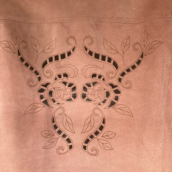 Laser Cut CWC Leather Jacket Pink Size Medium - Picture 5 of 11